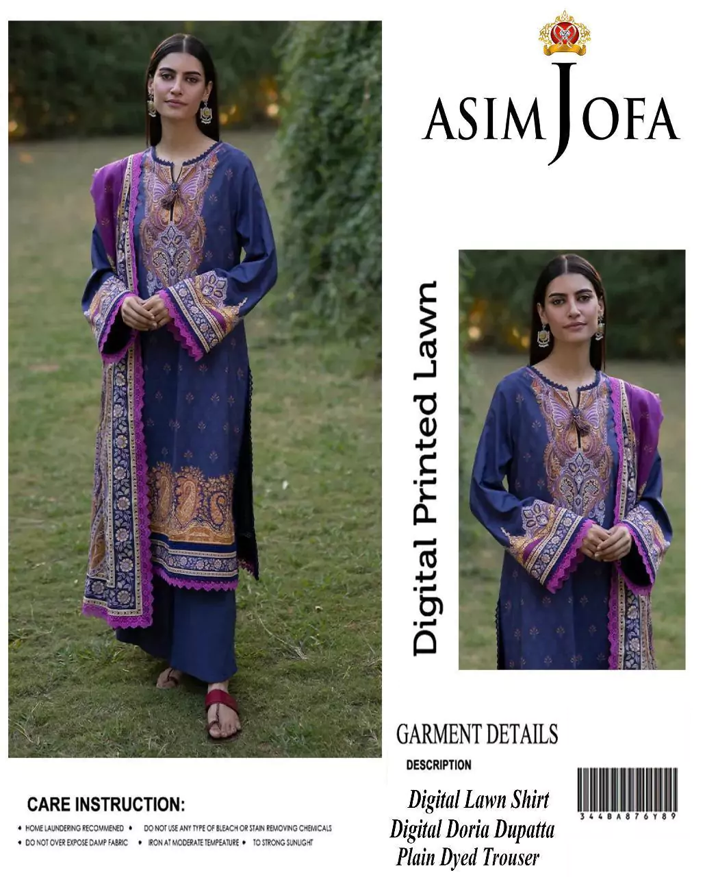 Asim Jofa 3 Pcs Women