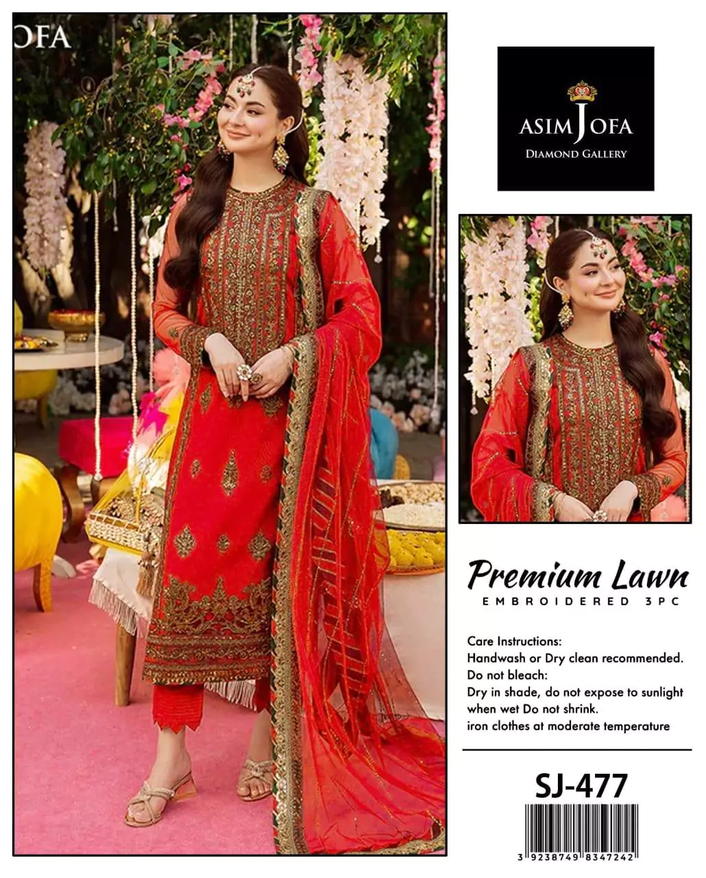 Asim Jofa Embroidered Lawn Suit 