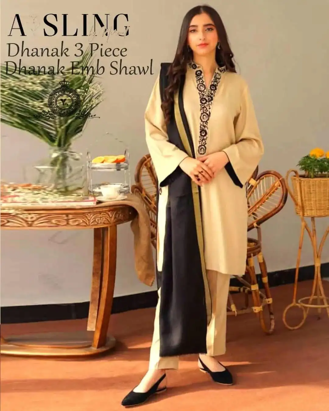 Asling Dyot Most Hit Article 3 Pcs Unstitched Embroidered Suit VW459