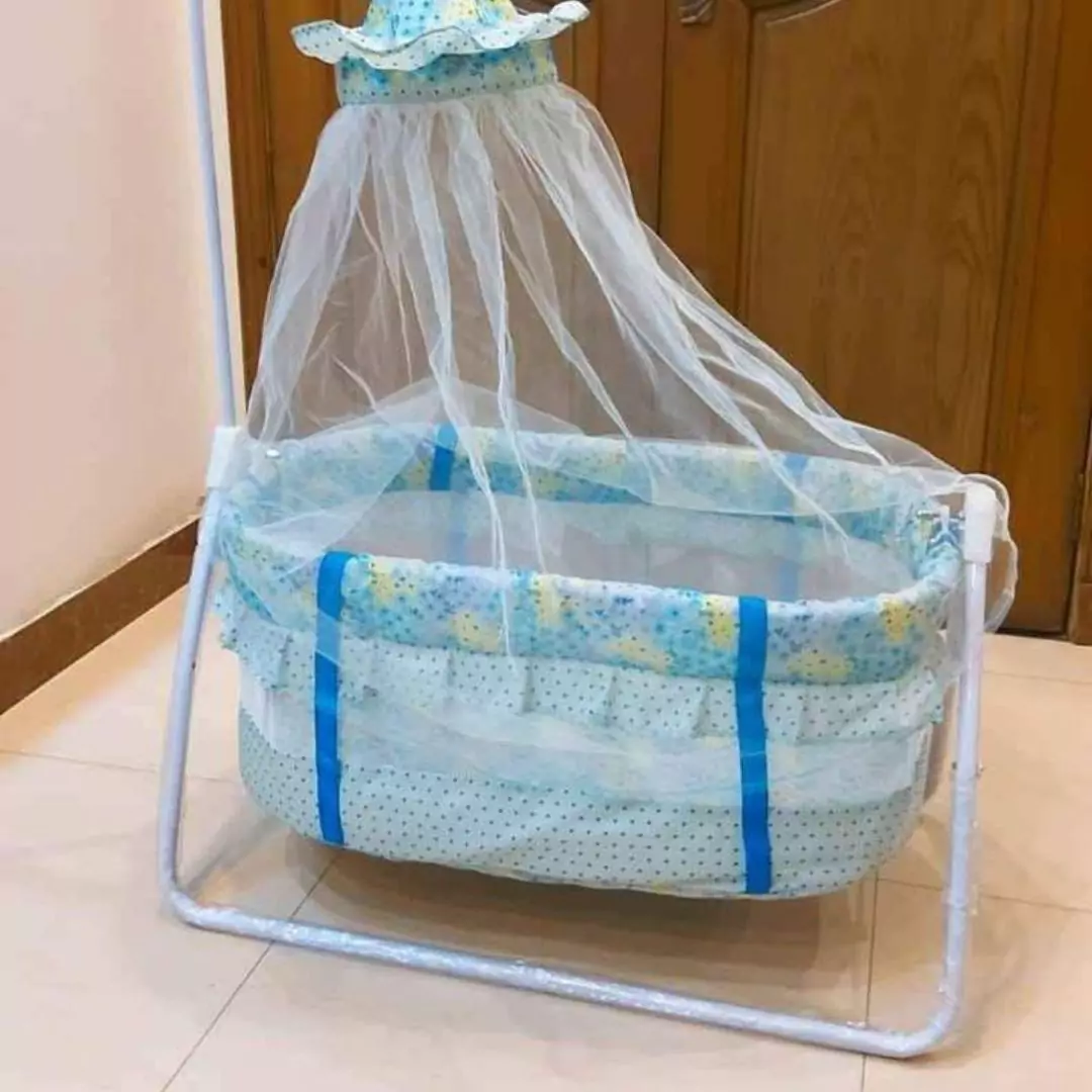 Babies Swing With Mosquito Net Blue