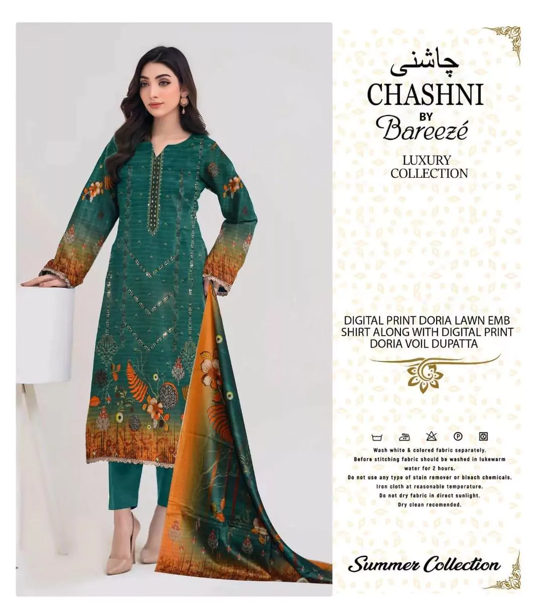 Bareeze 3 Pcs Unstitched Lawn Pr