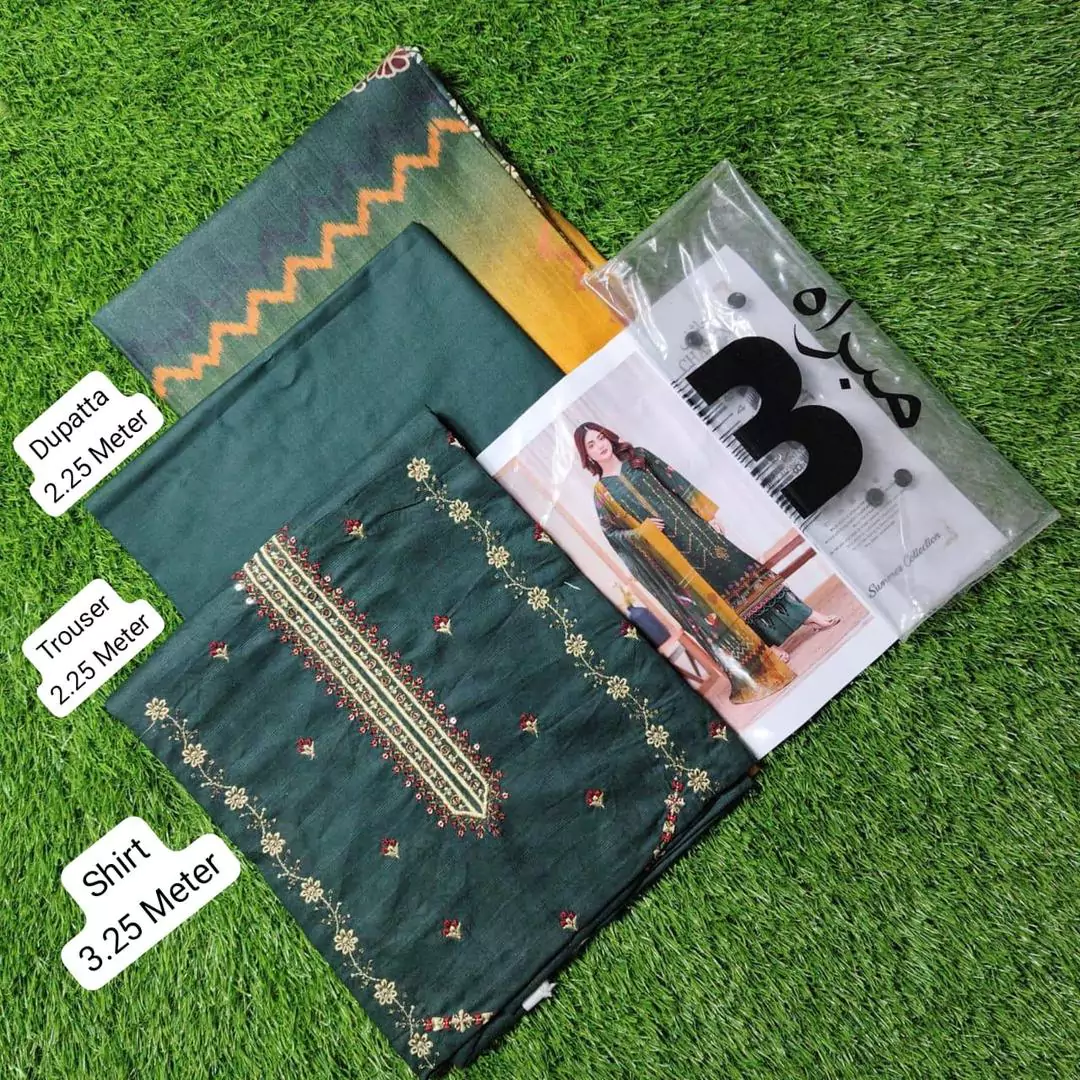 Bareeze 3 Pcs Unstitched Lawn Printed Embroidered Suit VV618