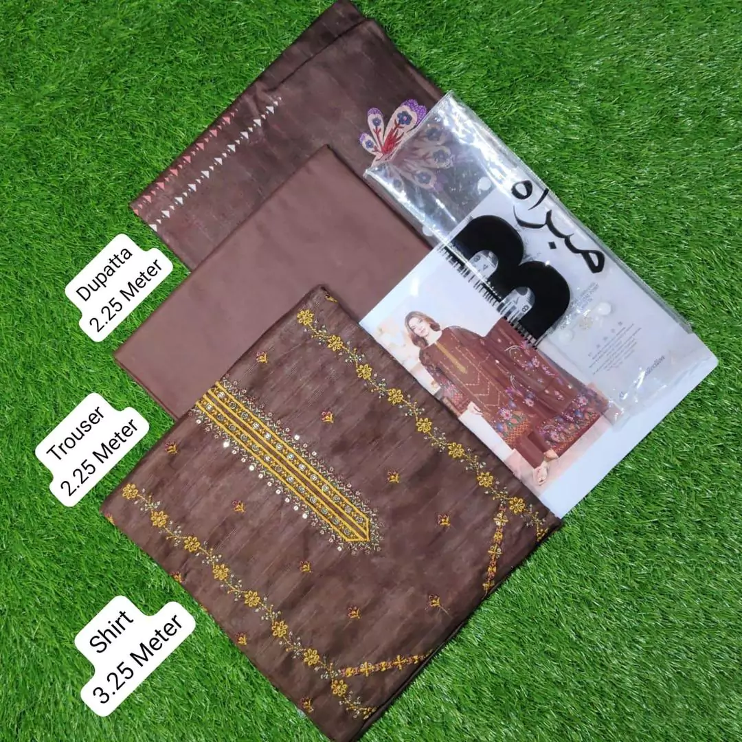 Bareeze 3 Pcs Unstitched Lawn Printed Embroidered Suit VV620