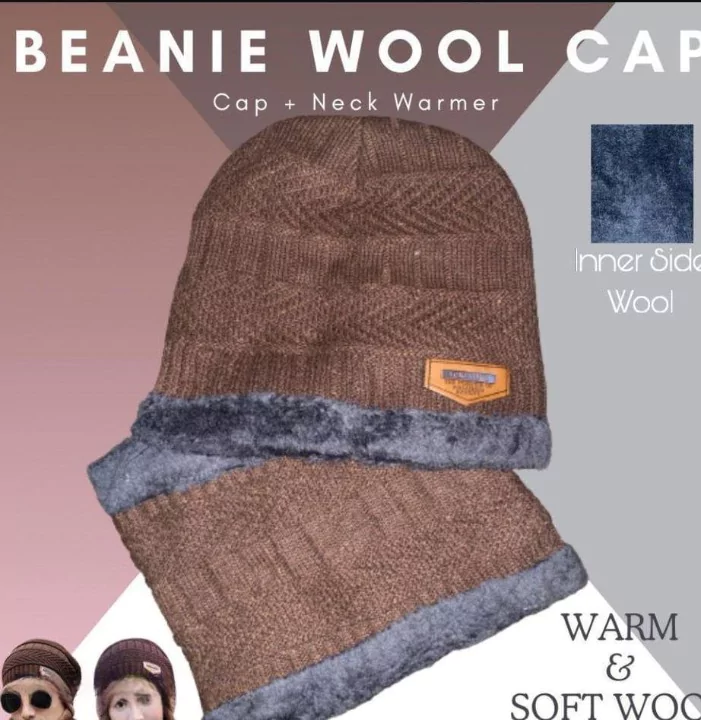 Beanie Wool Cap And Neck Wamer IL161