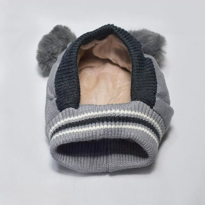 Beanie Wool Cap For Kids With Neck Warmer