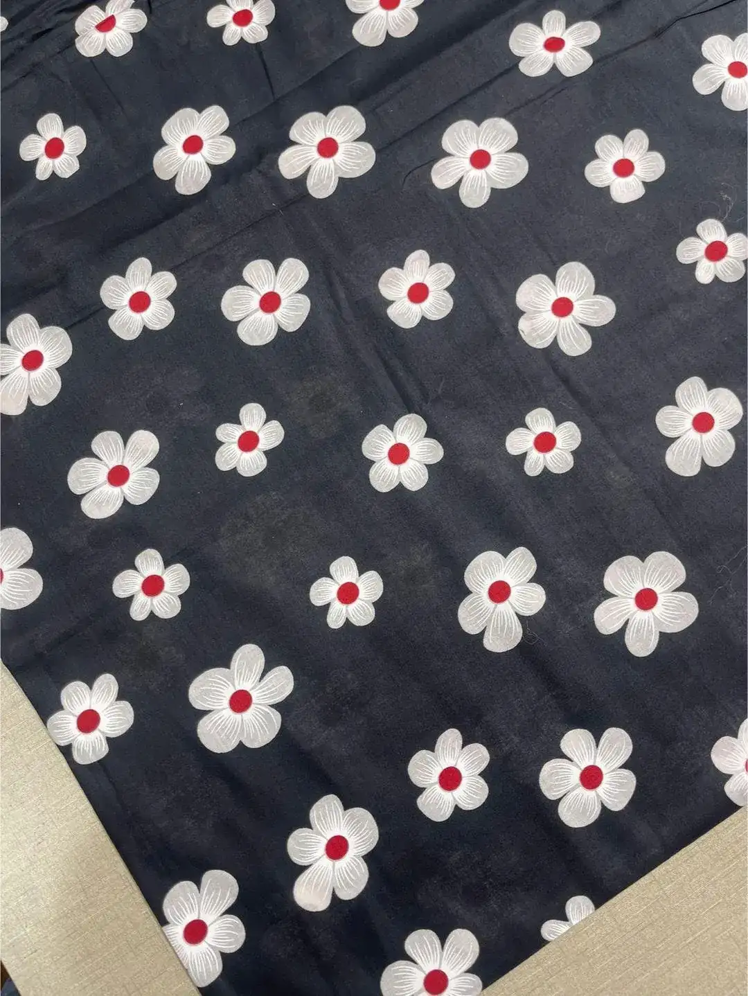 Black Floral Printed Lawn 2 Pcs Suit for Women