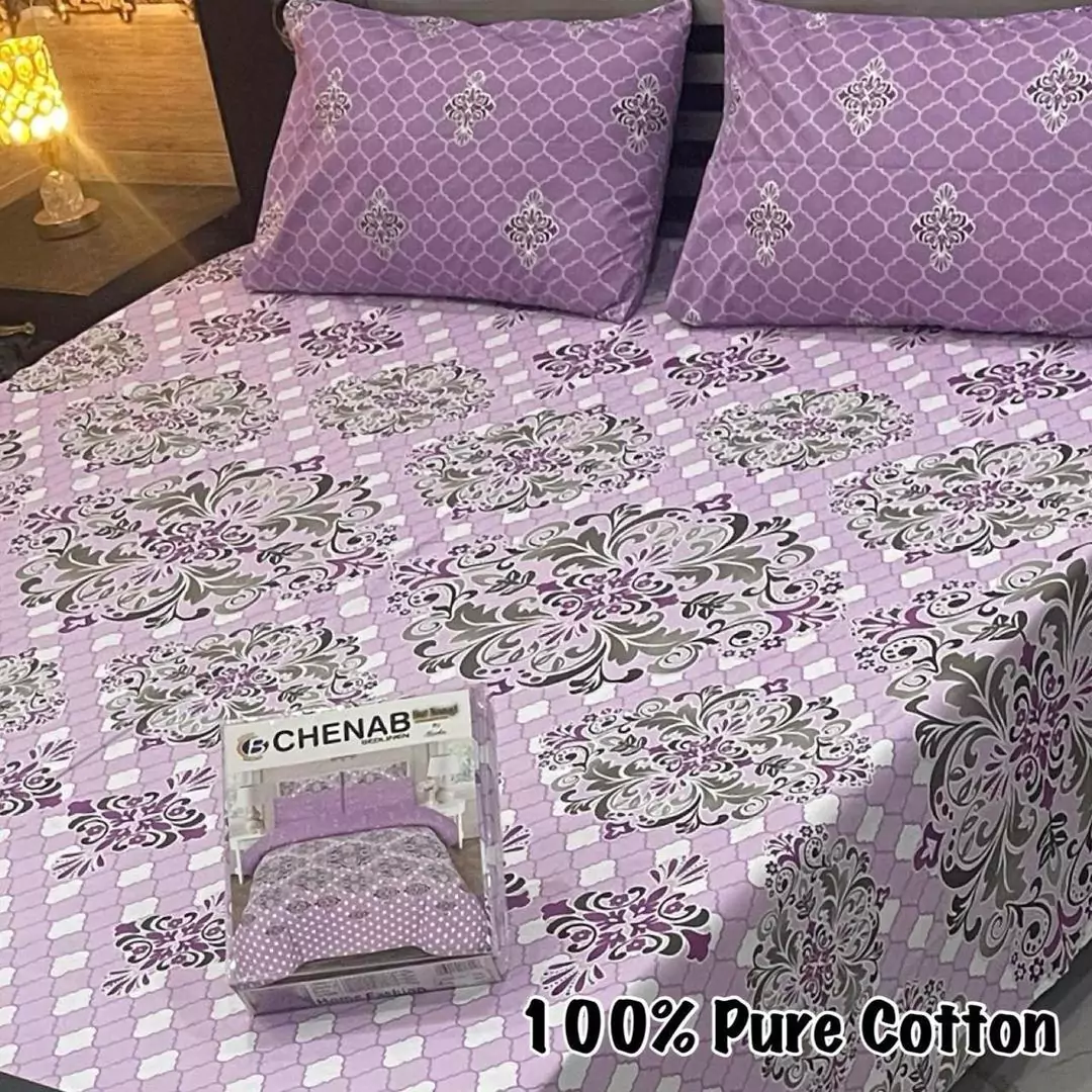 Chenab 3 Pcs Cotton Printed King