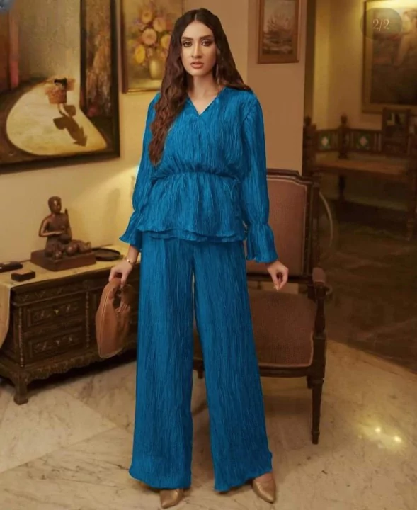 Chic Blue Shamoz Silk Shirt And 