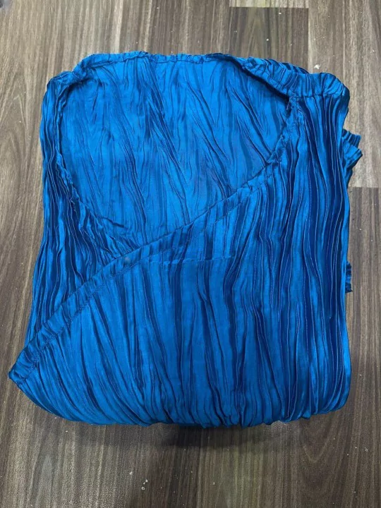 Chic Blue Shamoz Silk Shirt And Trouser Set 2 Pcs LI201