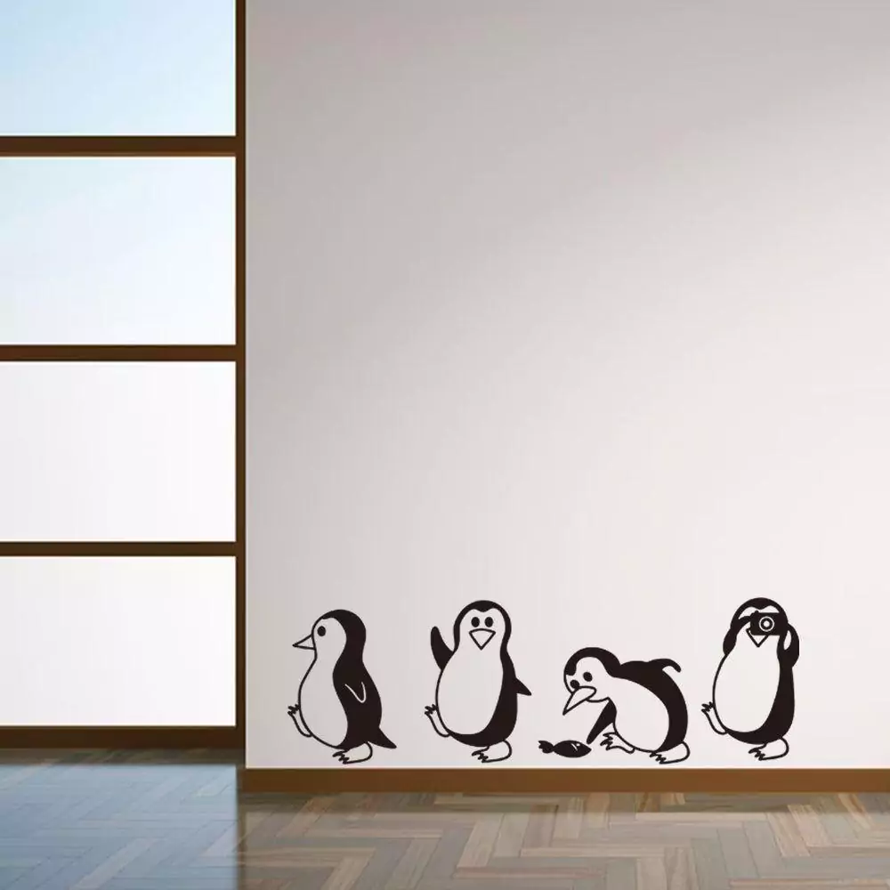 Cute Penguin Cartoon Wall Sticker