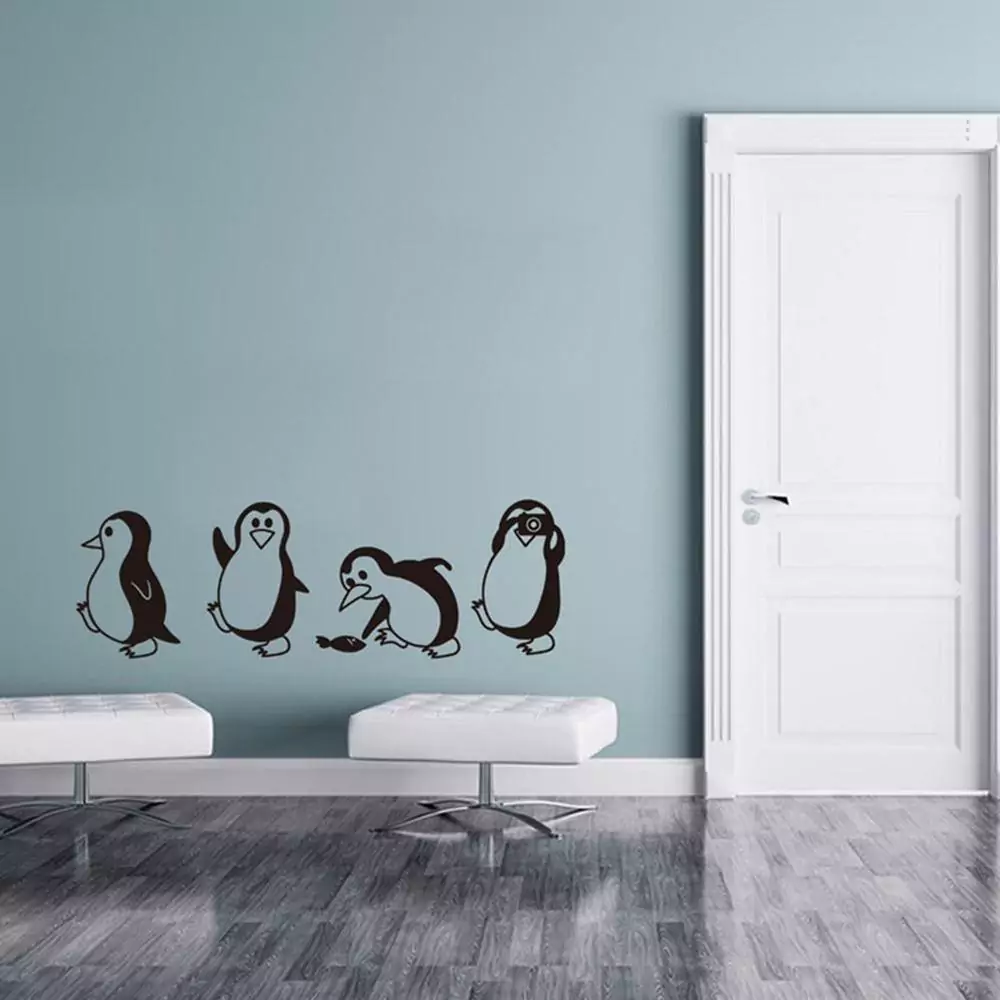 Cute Penguin Cartoon Wall Sticker