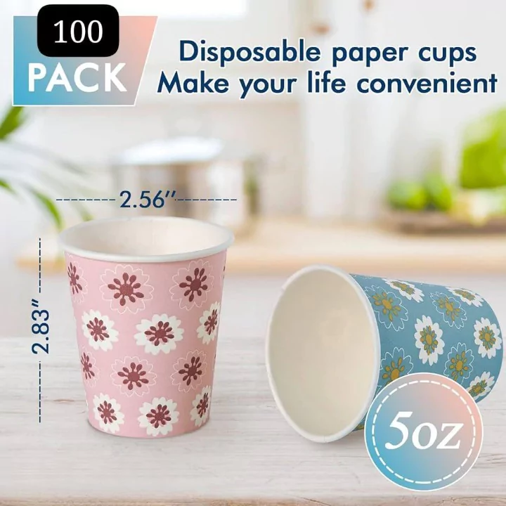 Disposable Paper Cup Set Pack of 100