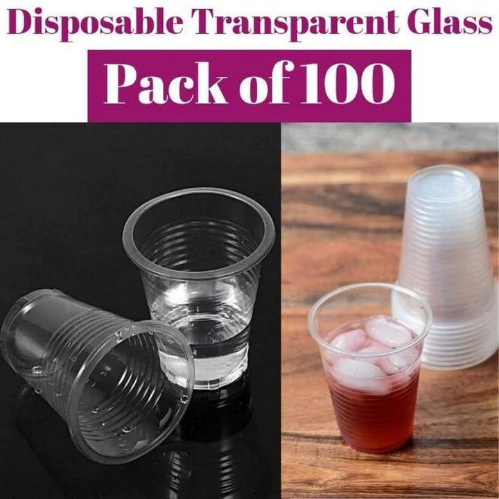Disposable Transparent Glass Set Pack 