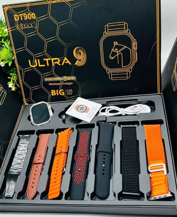 DT900 Ultra Smart Watch With 7 Strap