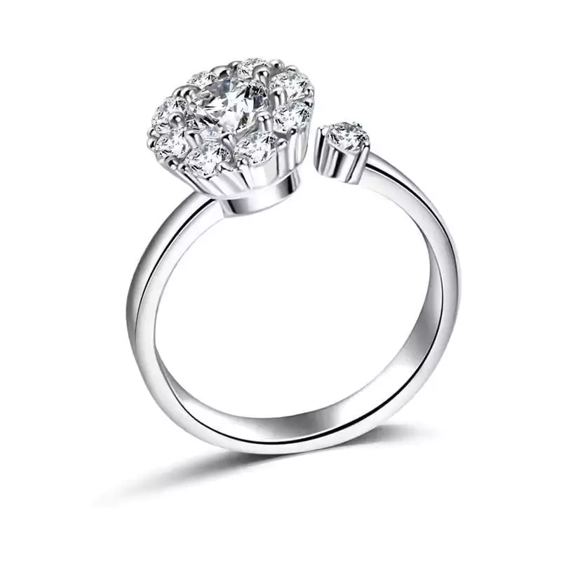 Elegant Spinning Silver Ring For Women
