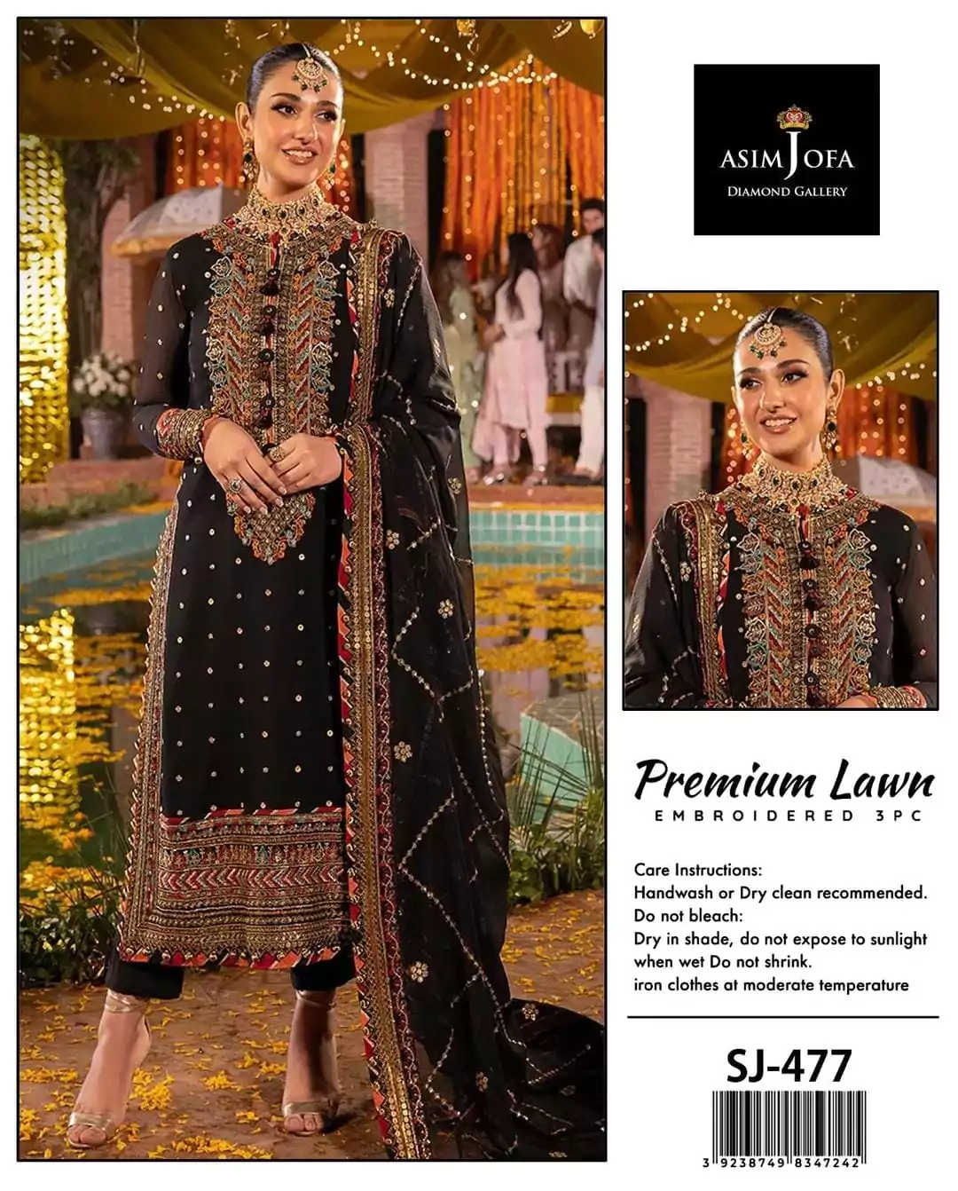 Exquiste Black Embroidered Suit 