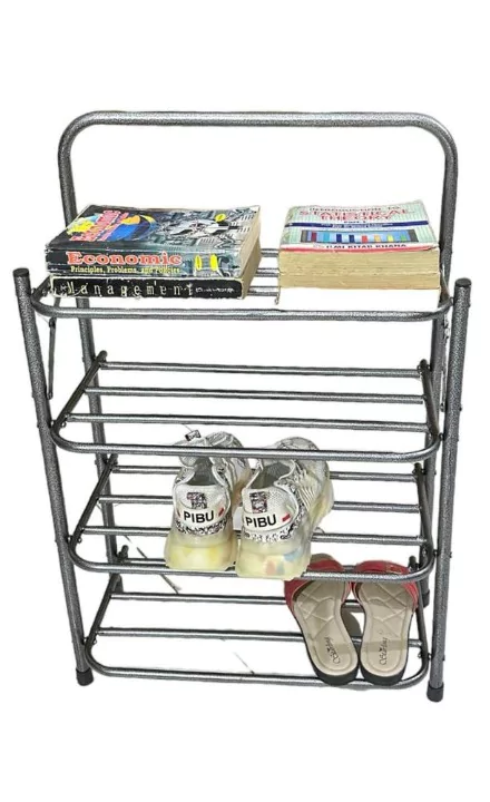 Four Tier Iron Steel Shoe Rack Stand