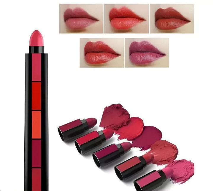 Glossy Lipstick 5 in 1