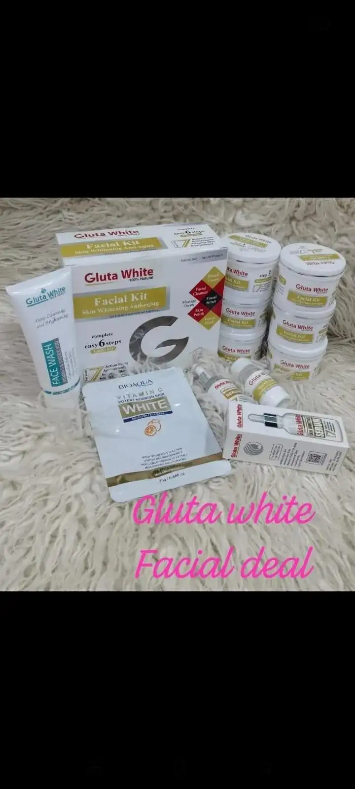 Gluta White 4 in 1 Skincare Bundle 200 ML Pack of 4