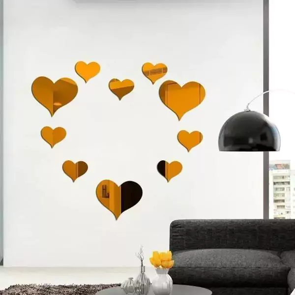 Golden Heart Wall Decor IL97