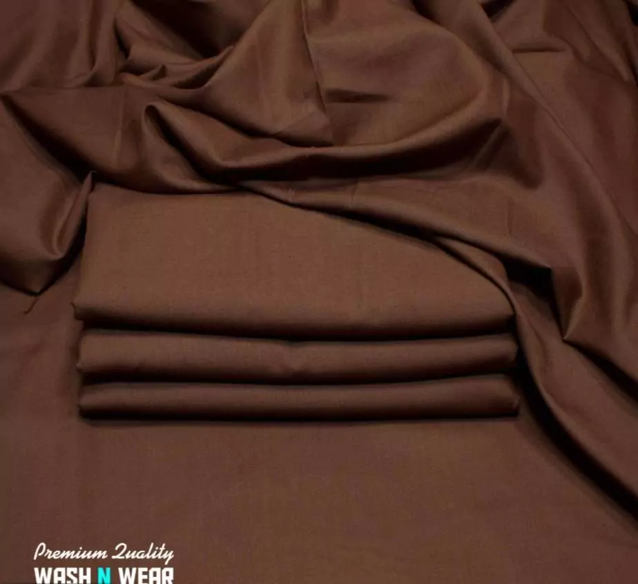 Gul Ahmed Wash & Wear Plain Unstitched Suit for Men in Beige