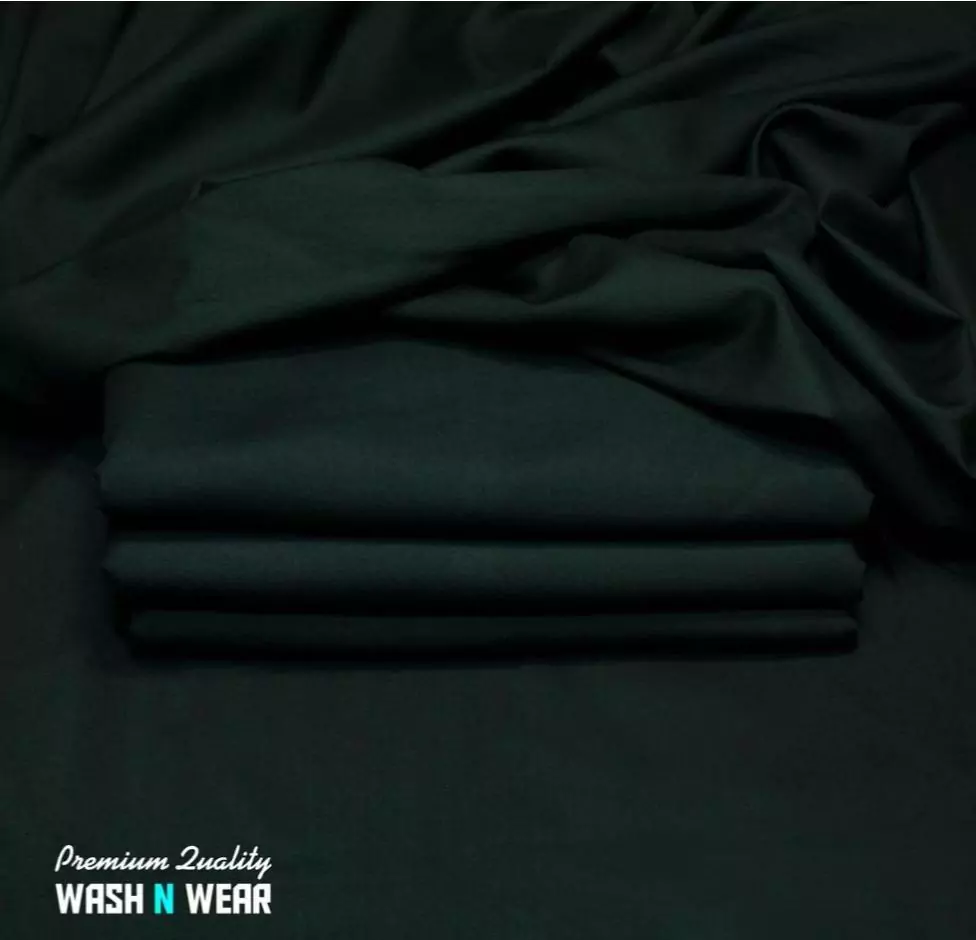 Gul Ahmed Wash & Wear Plain Unstitched Suit for Men in Green