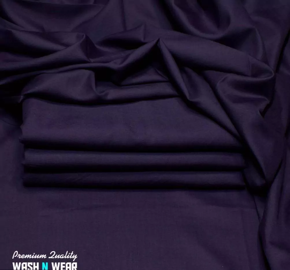 Gul Ahmed Wash & Wear Plain Unstitched Suit for Men in Purple
