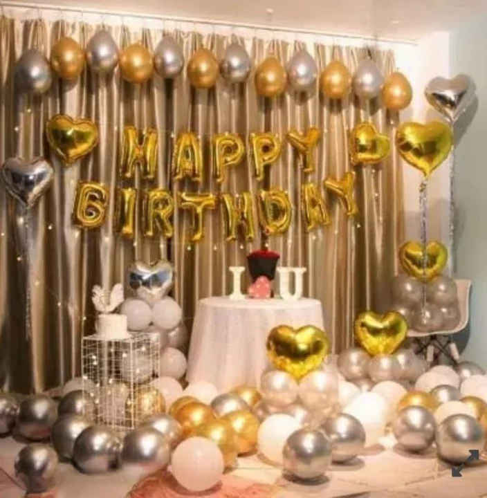 Happy Birthday Chrome Balloons, Pack of 115