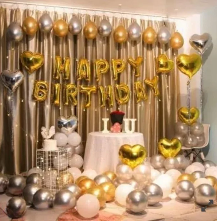 Happy Birthday Chrome Balloons, Pack o