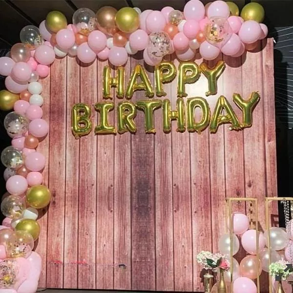 Happy Birthday Pink Garland balloons P