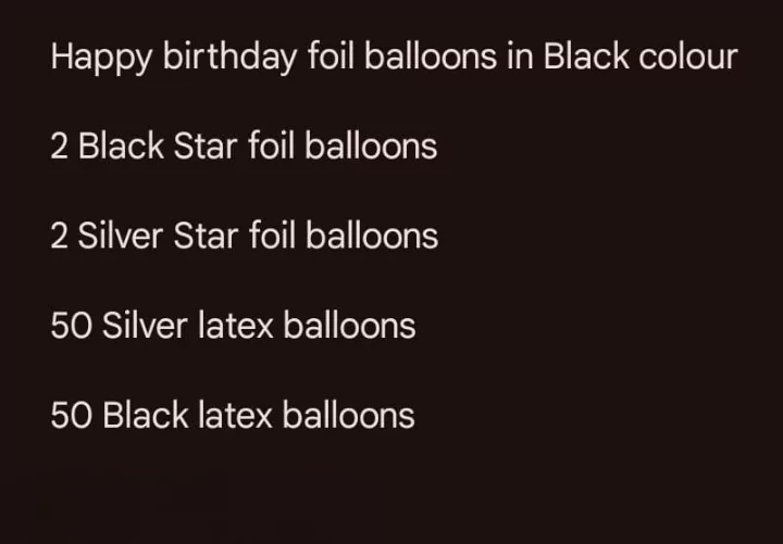 Happy Birthday Silver And Black Balloons Pack of 40
