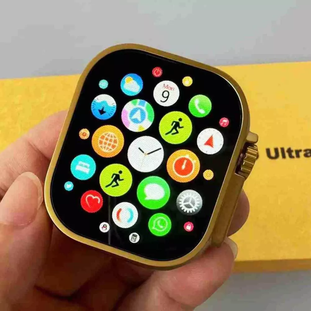 HK9 Ultra Golden Smart Watch Full HD 4