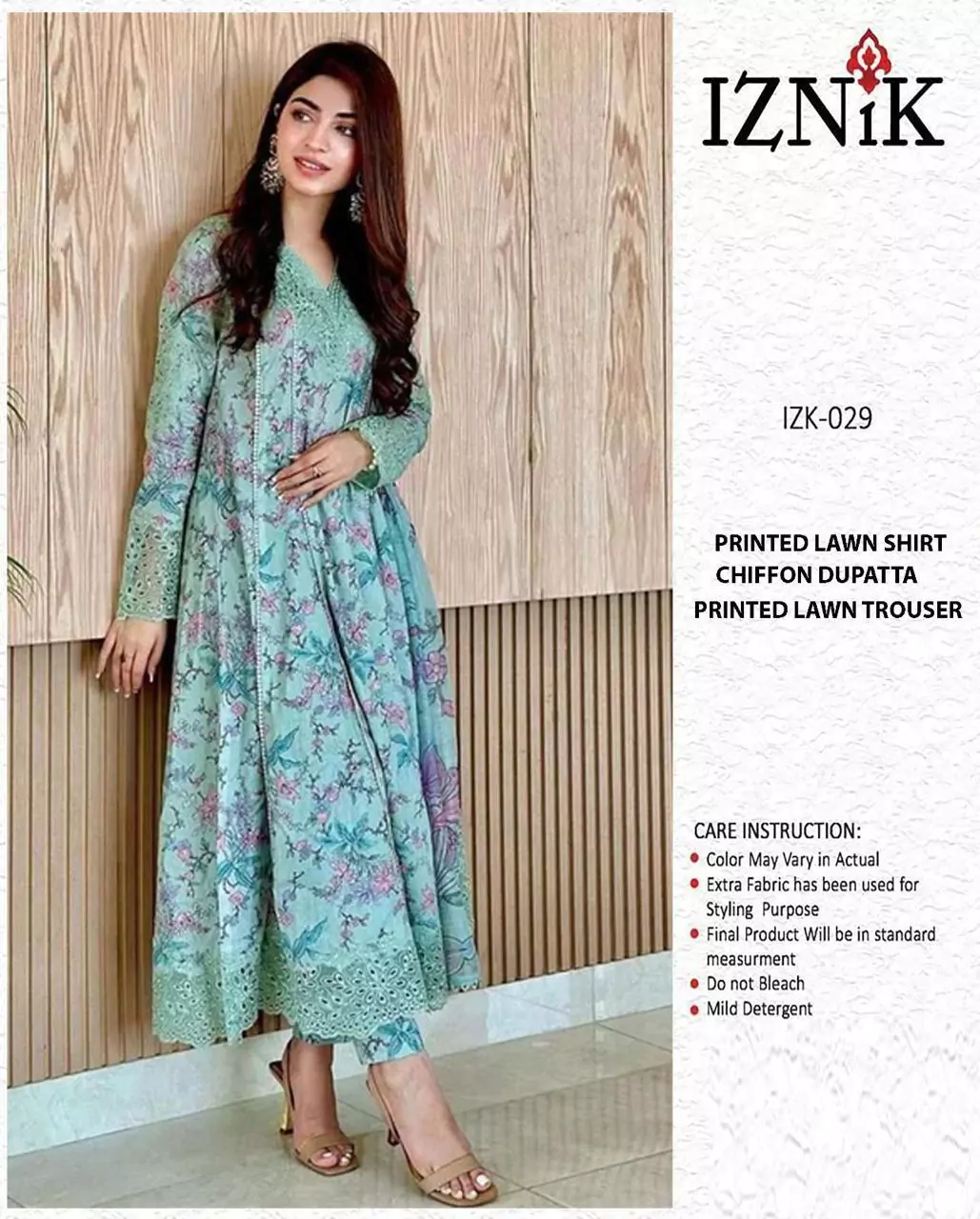 Iznik 3 Pcs Unstitched Lawn Prin