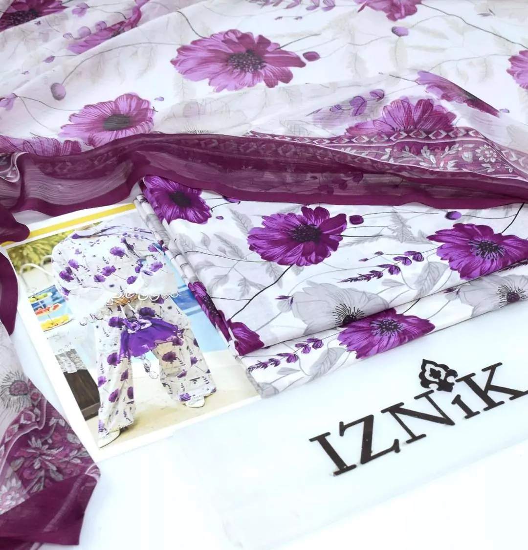 Iznik 3 Pcs Unstitched Lawn Printed Suit VV630