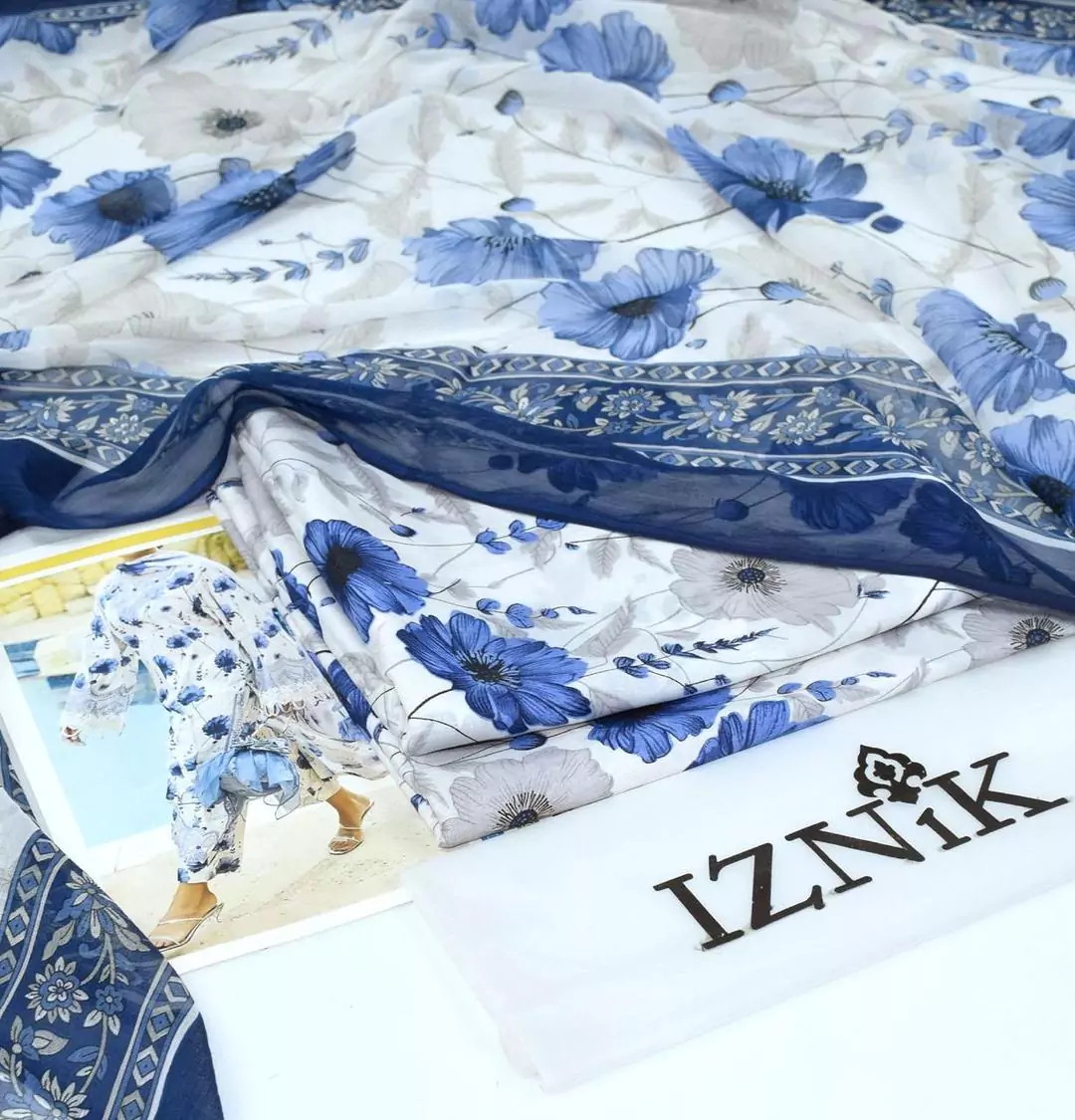 Iznik 3 Pcs Unstitched Lawn Printed Suit VV636