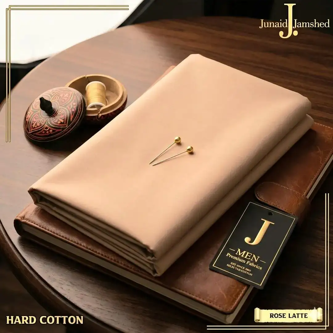 J. Men’s Unstitched Hard Cotton Plain Suit VW749