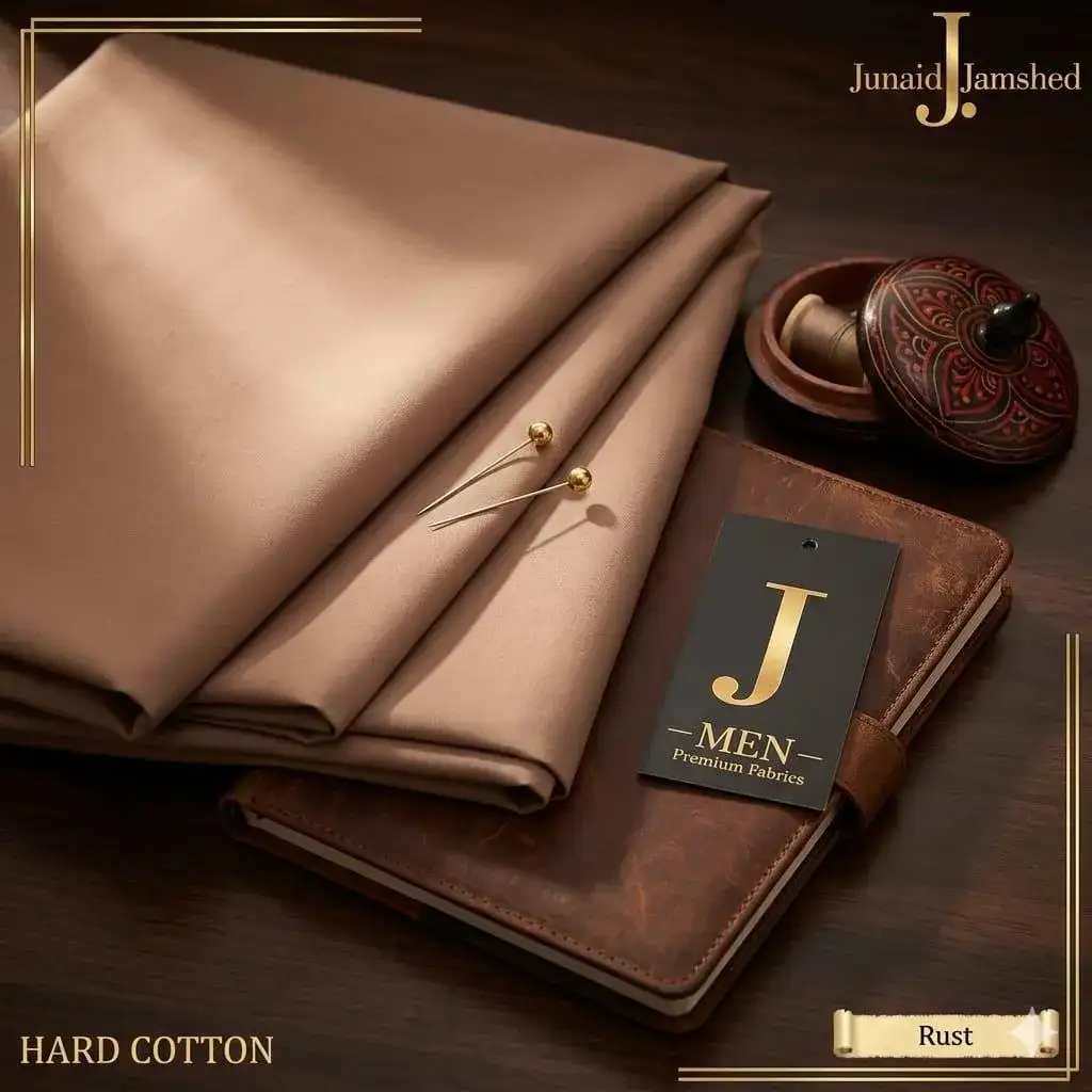 J. Men’s Unstitched Hard Cotton Plain Suit VW750