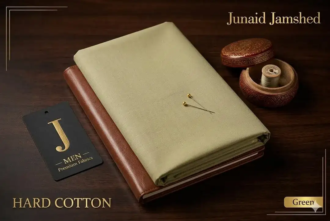 J. Men’s Unstitched Hard Cotton Plain Suit VW755