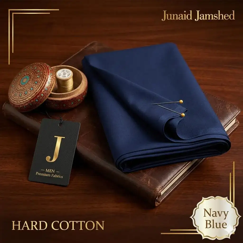 J. Men’s Unstitched Hard Cotton Plain Suit VW756