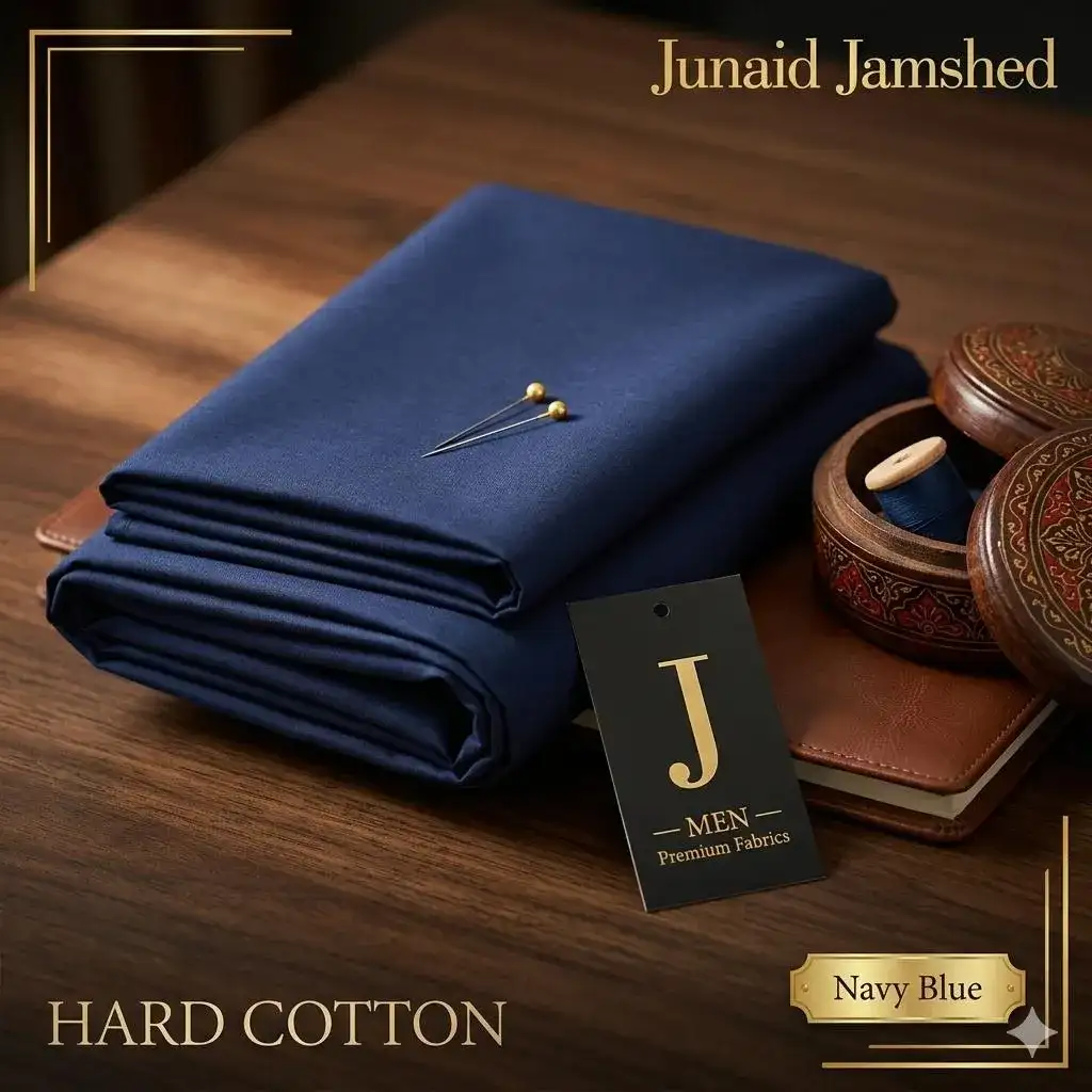 J. Men’s Unstitched Hard Cotton Plain Suit VW756