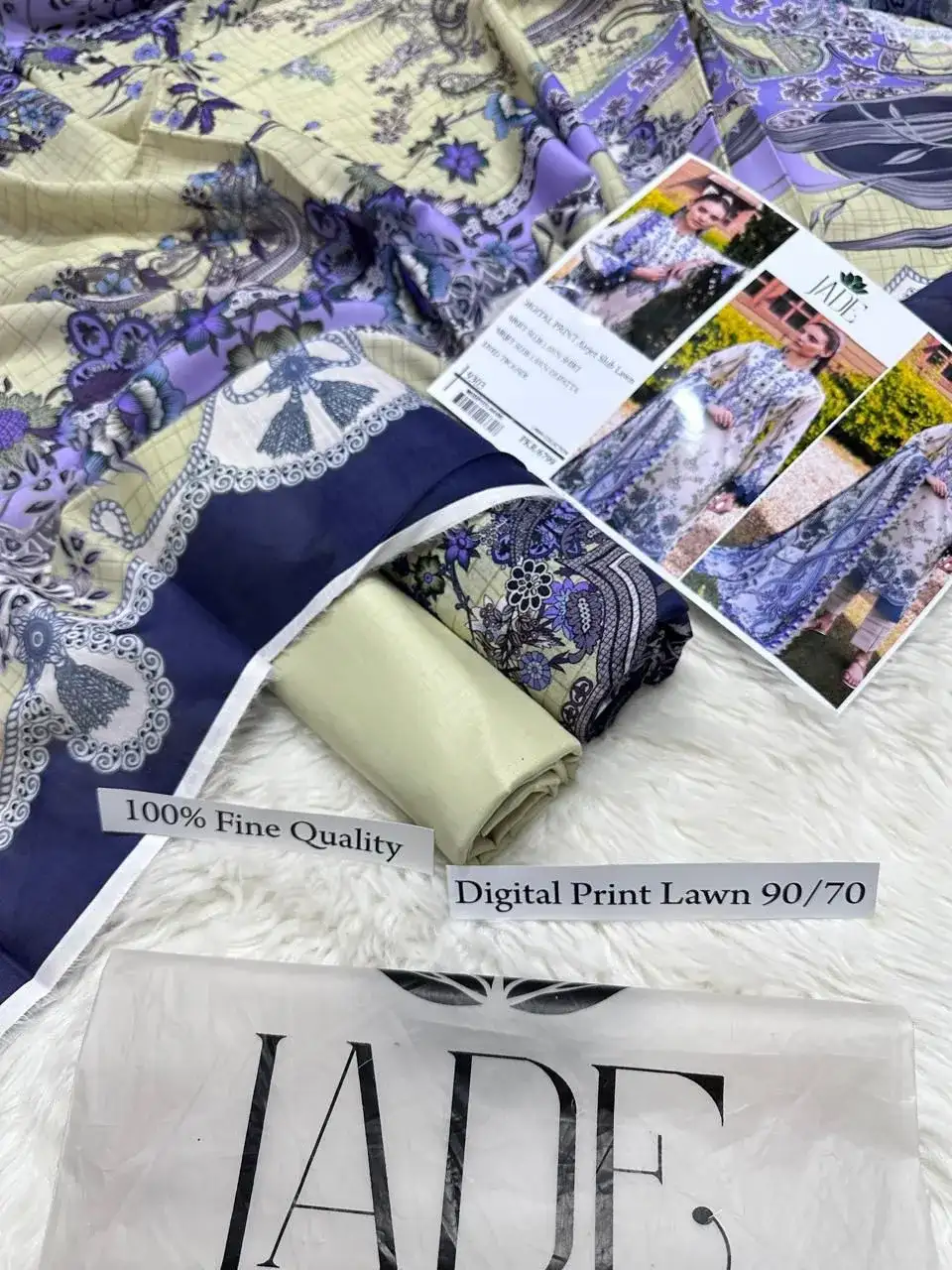 Jade Digital Print Lawn 3 Pcs Set Green