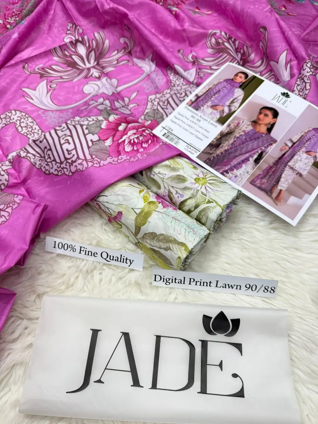 Jade Digital Print Lawn 3 Pcs Set Purple