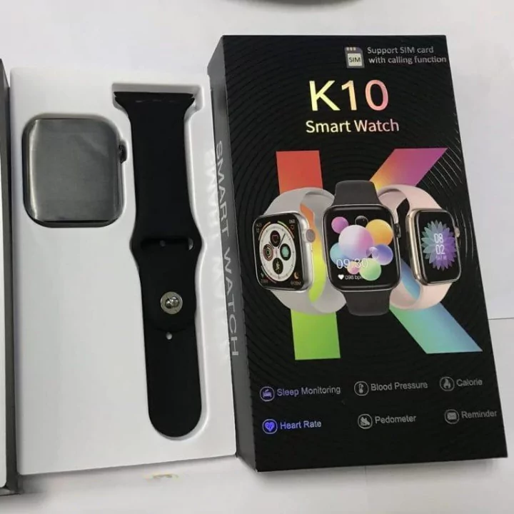K10 Smart Watch Sim Card Supported Black