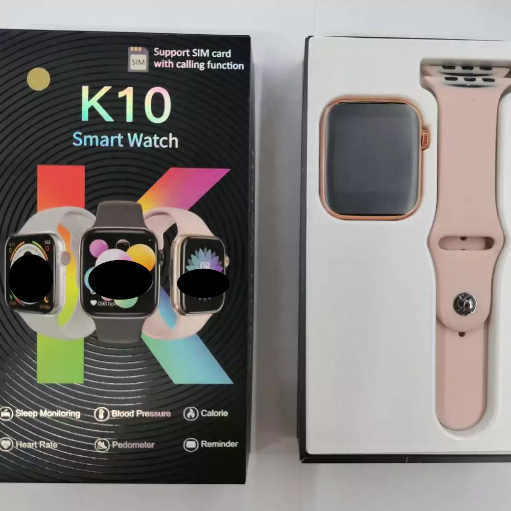 K10 Smart Watch Sim Card Supported Rose Gold