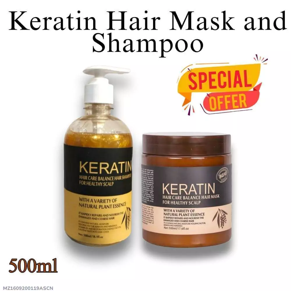 Keratin hair Mask And Shampoo De