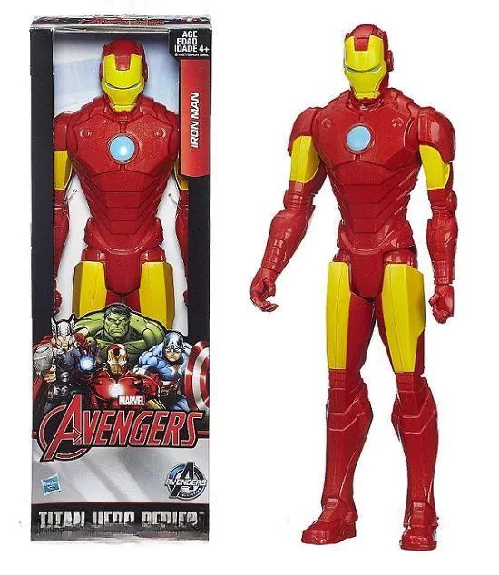 Kids Avenger Figure With Laser Light Toy Red