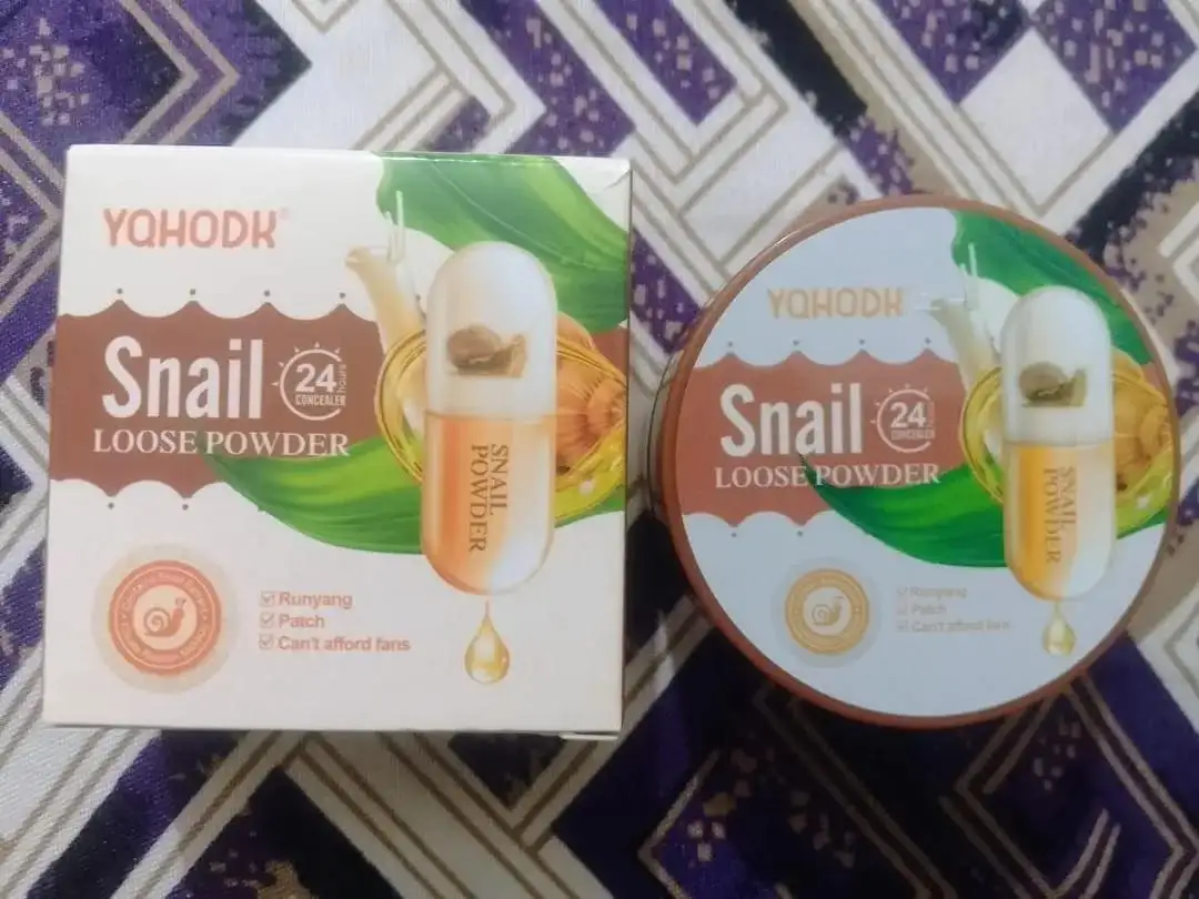 Korean Flawless Finish, 24 Hours, High Coverage Shiny Snail Loose Powder 1 Pc