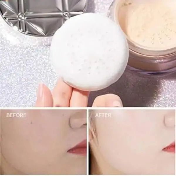Korean Flawless Finish, 24 Hours, High Coverage Shiny Snail Loose Powder 1 Pc