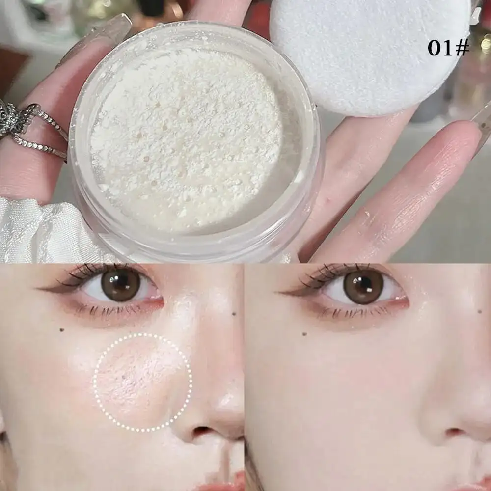 Korean Flawless Finish, 24 Hours, High Coverage Shiny Snail Loose Powder High Pigmented 1 Pc