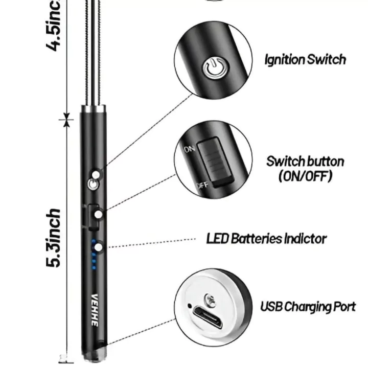 Lighter For Kichen USB Rechargable